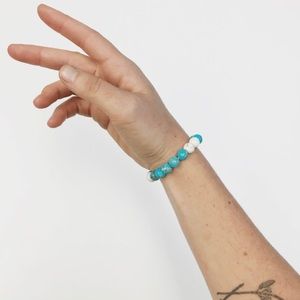 Blue + White Jasper Bracelet
